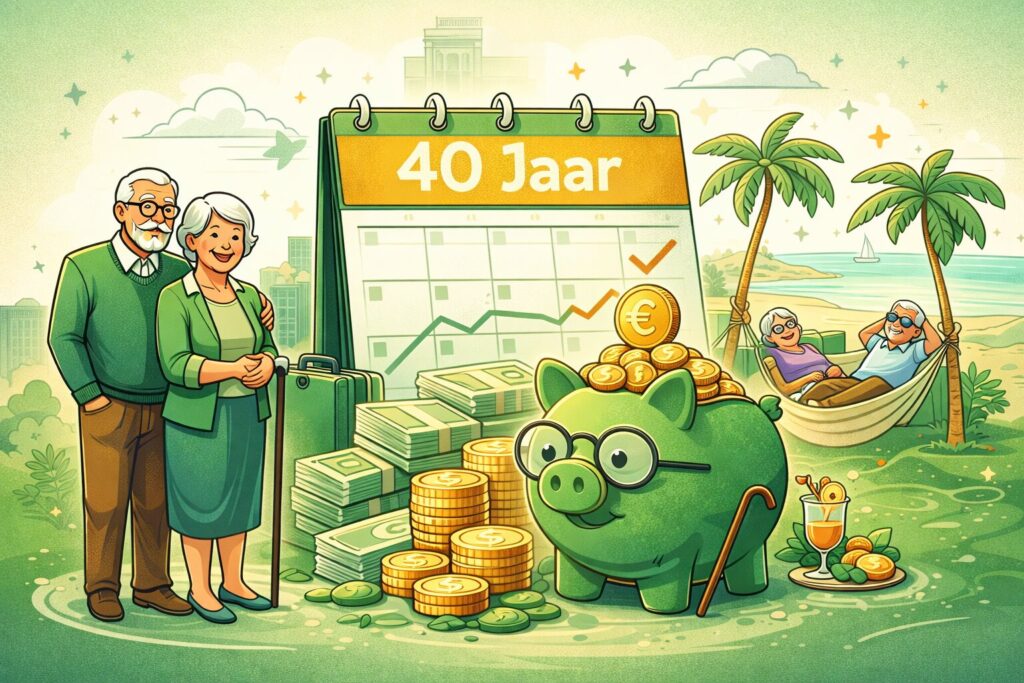 hoeveel pensioen krijg je na 40 jaar werken