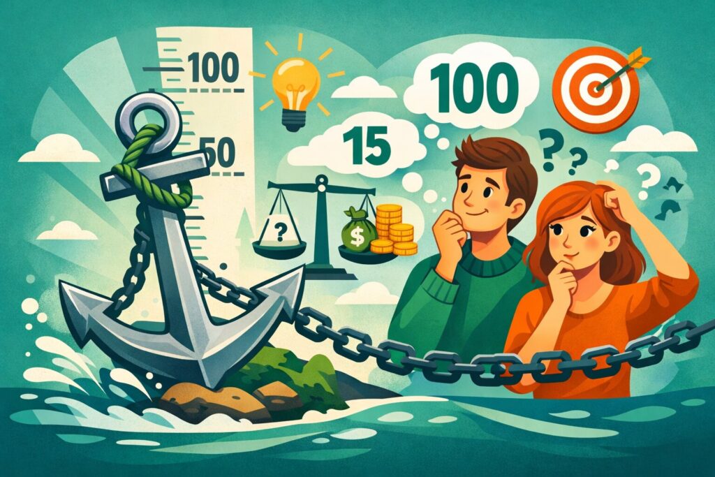 Anchoring bias: hoe een eerste getal financiële beslissingen ongemerkt stuurt